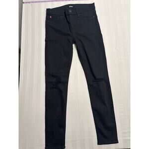 Hudson Natalie Super Skinny Distressed Black Jeans Women’s Size 28